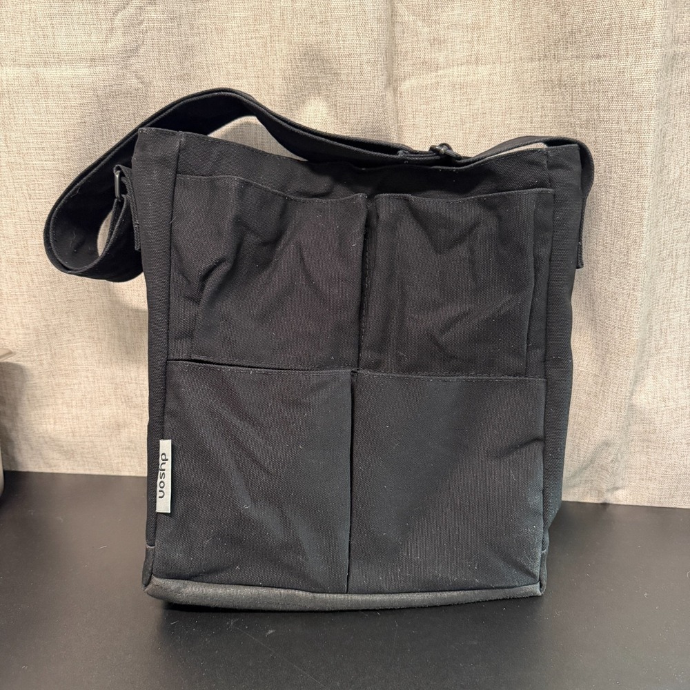 Dyson Shoulder Crossbody Tool Bag‎ Black Canvas Genuine Organizer Multi-Pocket